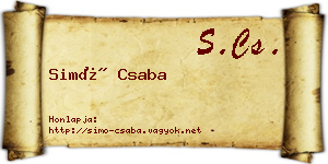 Simó Csaba névjegykártya